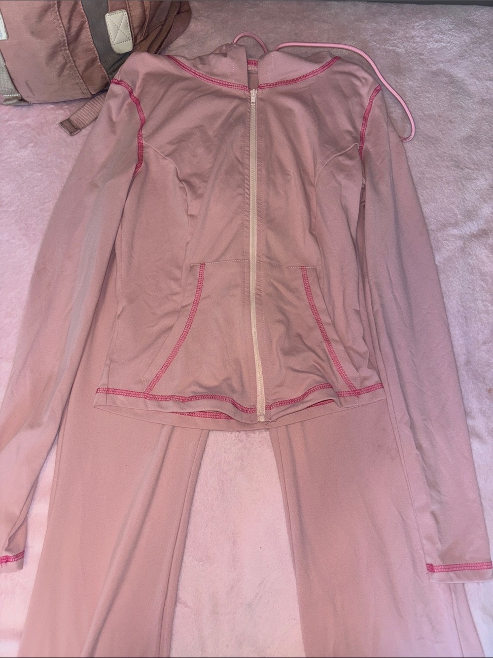 SHEIN Pink Zip-Up Track Jacket and Joggers Set
